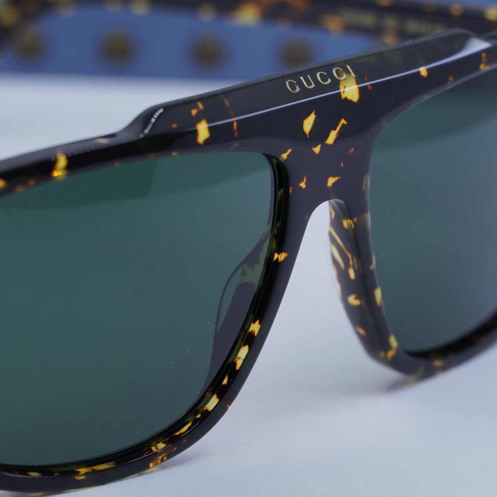 Gucci GG1039S 002 Square Sunglasses - Havana\Green - Picture 7 of 11